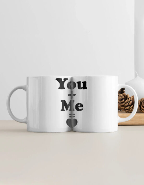 You + Me = ♥ White Coffee Mug